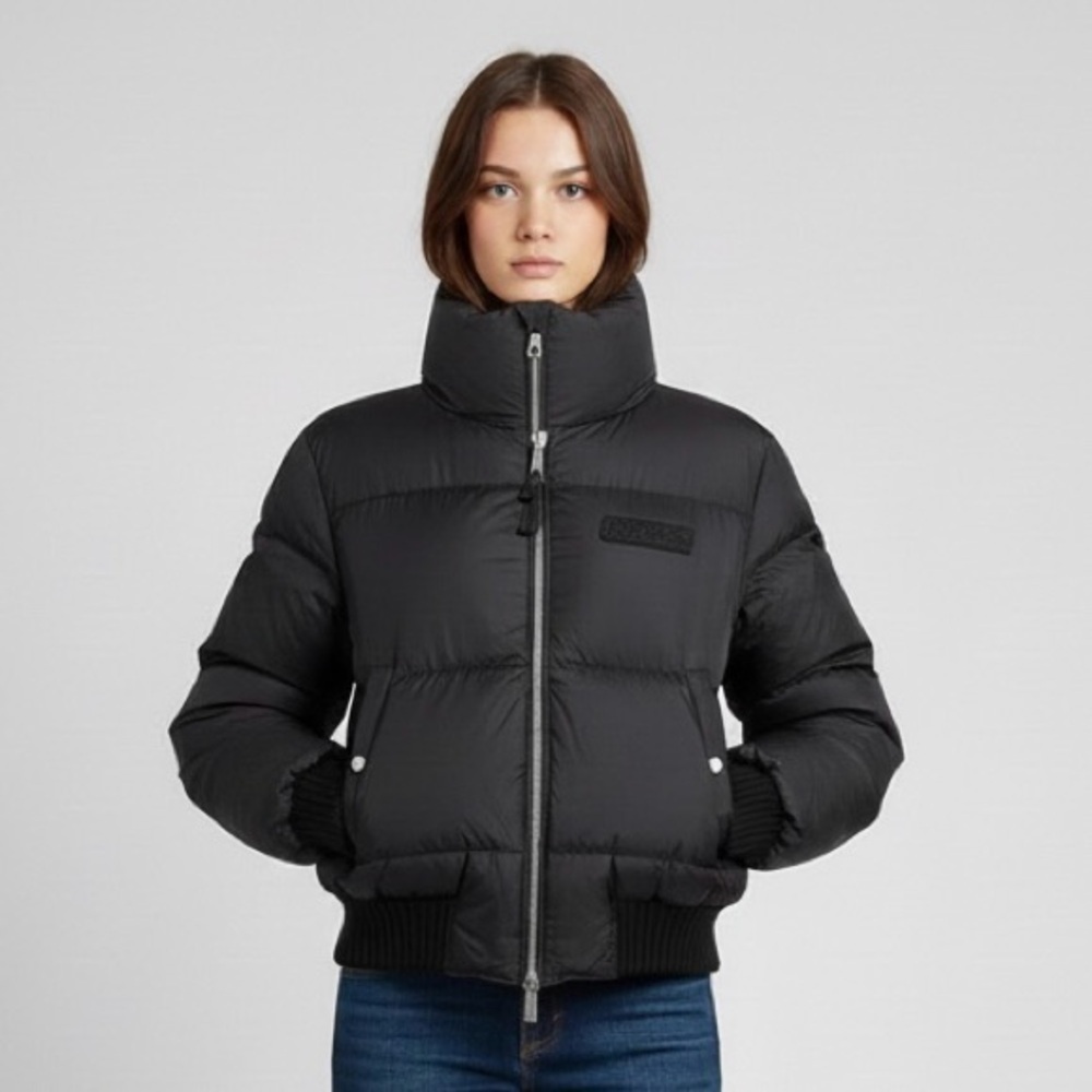 Dsquared Black Short Down Parka - S/M, hooded! 🇨🇦